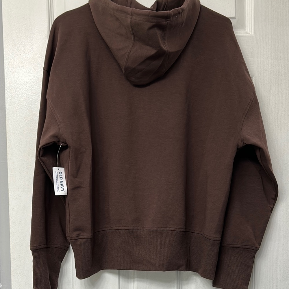 Old Navy Brown Hooded Sweatshirt Relaxed Fit - Picture 3 of 3